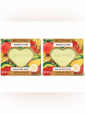 Beloved Mango Lime Vegan Soap 2 Pack Love Beauty Planet New